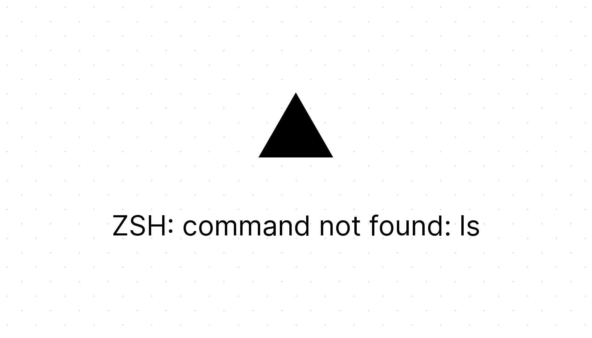 Zsh command not found ls